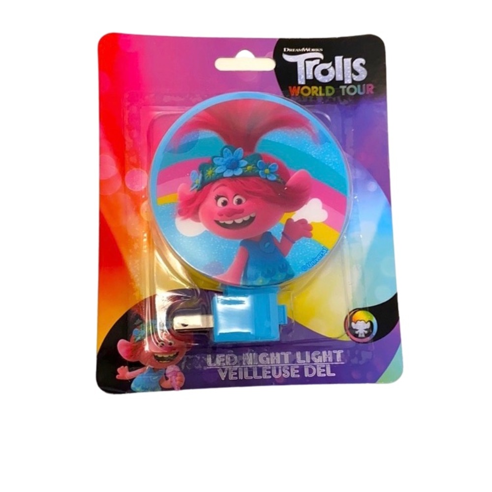 Trolls LED night light for kids w/ on & off switch